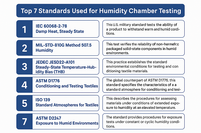 Standards Used for Humidity Chamber Testing